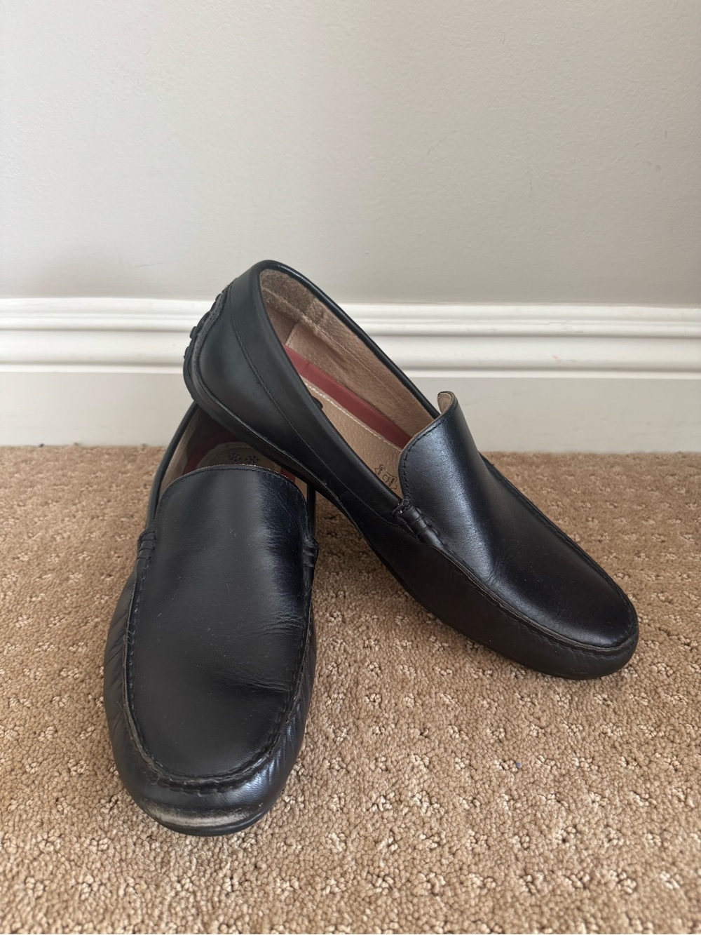 Florsheim Men's Black Leather Slip-On Loafers
